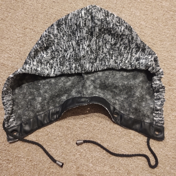 Vegan Leather Hooded Jacket - Picture 5 of 9